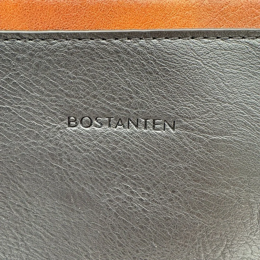 Bostanten Wristlet Clutch Womens Black Brown Faux Leather Two Tone Slim Bag